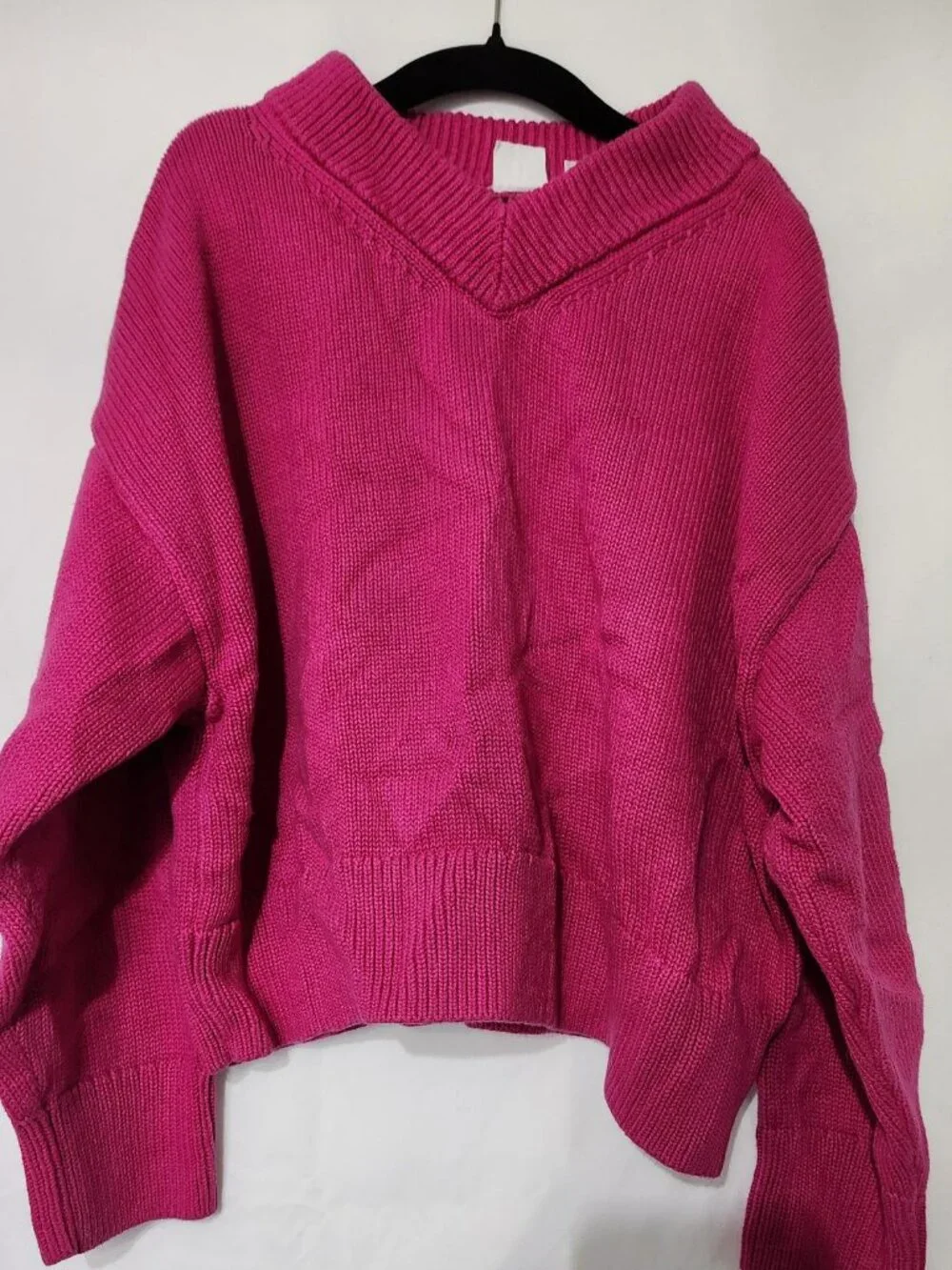 🩷 Gap Kids Hot Pink Knit Sweater Girls M 8 9 Cotton Pullover